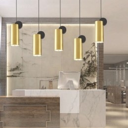 Lampada a sospensione moderna oro e nero, 4 modelli