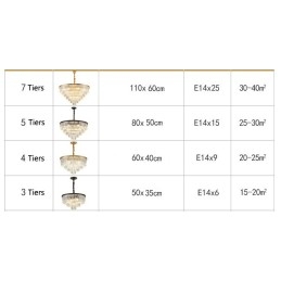 Lampadario a sospensione rotondo in cristallo K9 moderno, diametro 35/50/75/95 cm