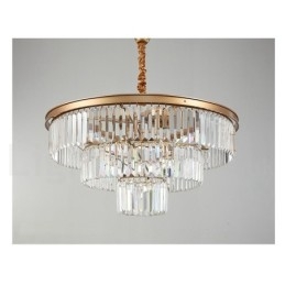 Lampadario a sospensione rotondo in cristallo K9 moderno, diametro 35/50/75/95 cm