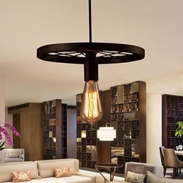 Lampadario a sospensione vintage industriale in ferro, 1 luce, E26/E27