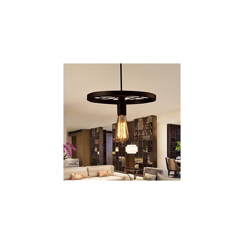 Lampadario a sospensione vintage industriale in ferro, 1 luce, E26/E27