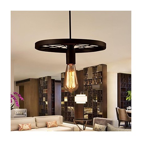 Lampadario a sospensione vintage industriale in ferro, 1 luce, E26/E27