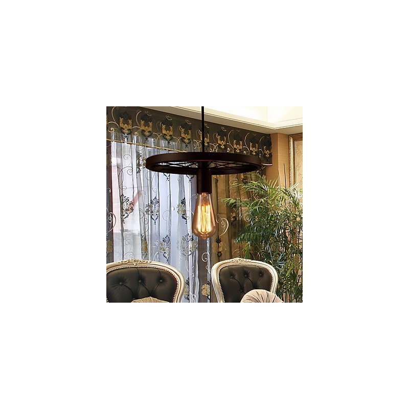 Lampadario a sospensione vintage industriale in ferro, 1 luce, E26/E27