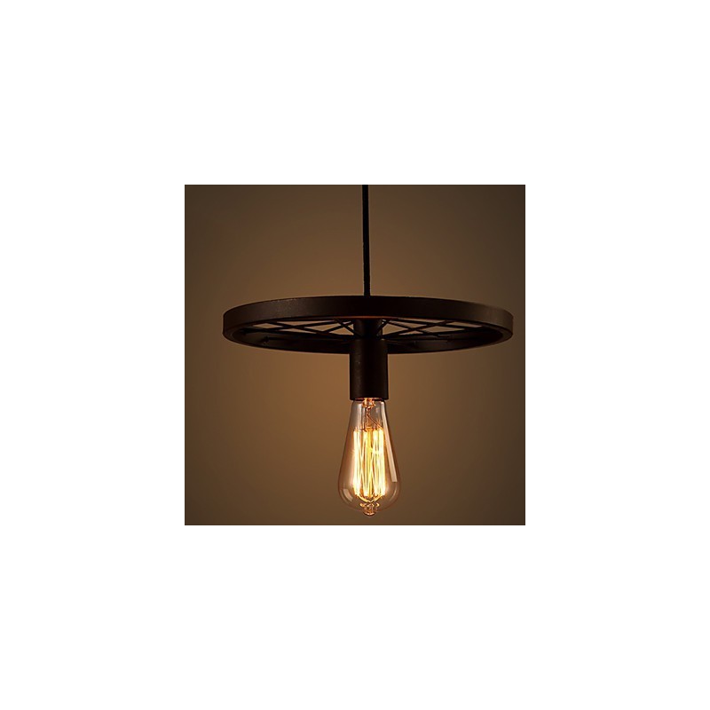 Lampadario a sospensione vintage industriale in ferro, 1 luce, E26/E27