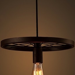 Lampadario a sospensione vintage industriale in ferro, 1 luce, E26/E27