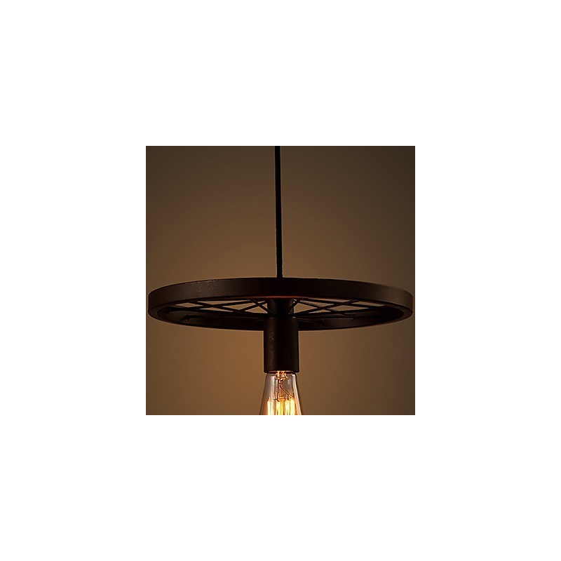 Lampadario a sospensione vintage industriale in ferro, 1 luce, E26/E27