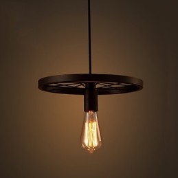 Lampadario a sospensione vintage industriale in ferro, 1 luce, E26/E27