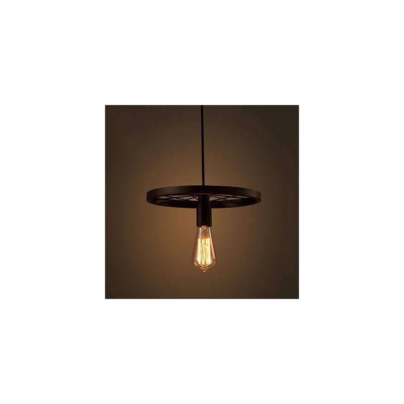 Lampadario a sospensione vintage industriale in ferro, 1 luce, E26/E27