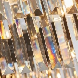 Lampadario a sospensione moderno di lusso oro e nero con pendente rotondo in cristallo K9