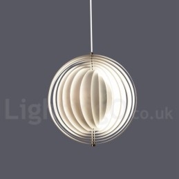 Lampada a sospensione Globo White Rotate moderna contemporanea, Ø 35 cm, filo 120 cm, attacco E27