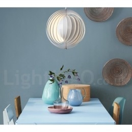 Lampada a sospensione Globo White Rotate moderna contemporanea, Ø 35 cm, filo 120 cm, attacco E27