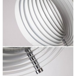 Lampada a sospensione Globo White Rotate moderna contemporanea, Ø 35 cm, filo 120 cm, attacco E27