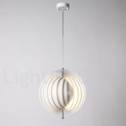 Lampada a sospensione Globo White Rotate moderna contemporanea, Ø 35 cm, filo 120 cm, attacco E27