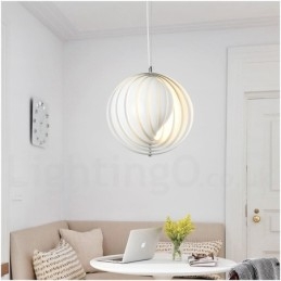Lampada a sospensione Globo White Rotate moderna contemporanea, Ø 35 cm, filo 120 cm, attacco E27