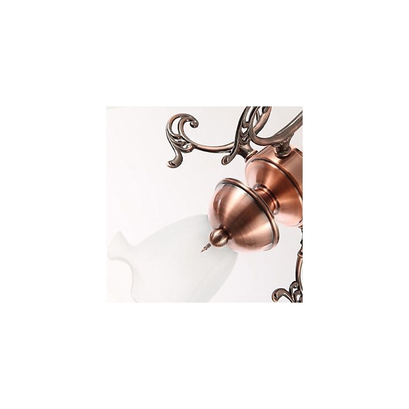 Lampadario moderno classico retrò in metallo elettroplaccato, montaggio a filo, 62 cm