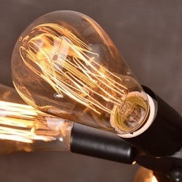 Lampadario a sospensione 3 luci stile country in ferro battuto