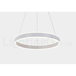 Lampada a sospensione Art Deco a 1 anello e 2 strisce, 60 cm