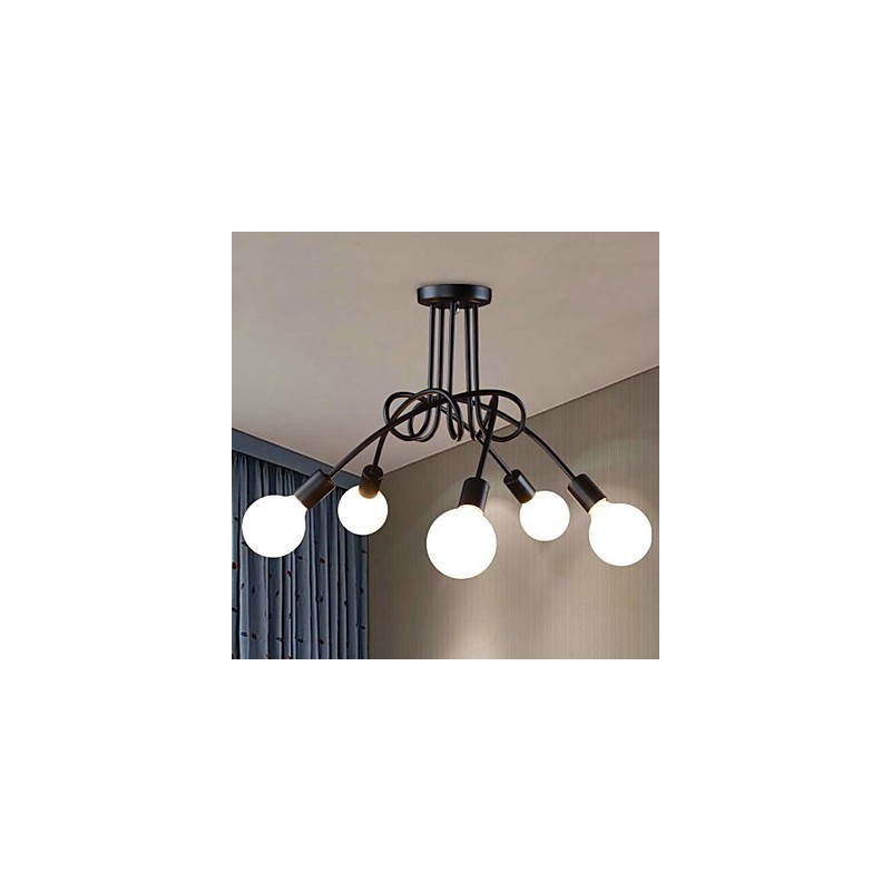 Lampada a sospensione moderna contemporanea in metallo nero