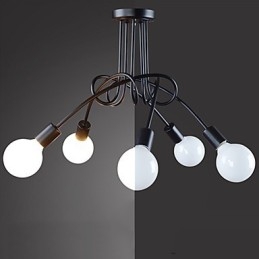 Lampada a sospensione moderna contemporanea in metallo nero