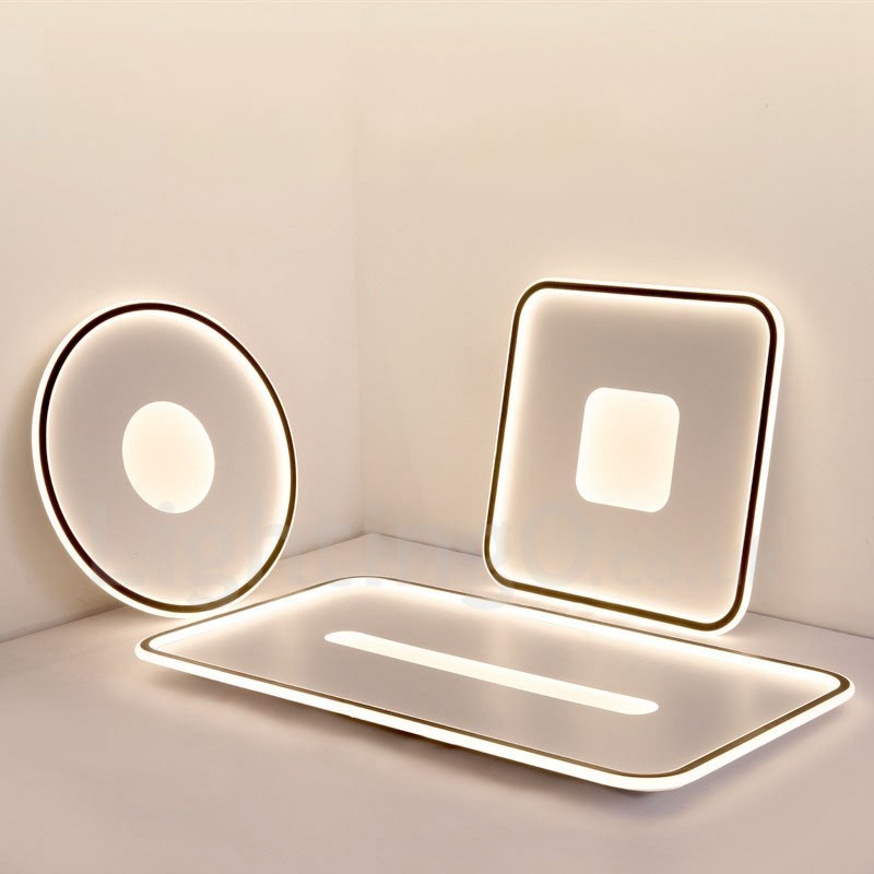 Plafoniera LED nordica moderna ultra sottile dimmerabile con telecomando, anche applique