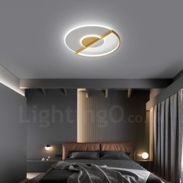 Plafoniera LED ultrasottile oro 42/52 cm con telecomando, anche applique