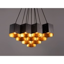 Lampadario a sospensione industriale loft in acciaio, senza paralume, E12/E14, 6-13 luci