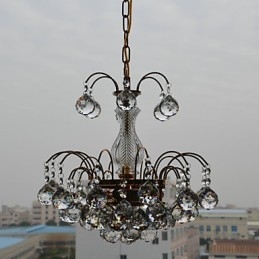 Lampadario classico in cristallo oro 1 livello E9