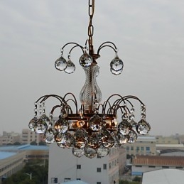 Lampadario classico in cristallo oro 1 livello E9