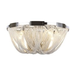 Lampadario a nappe design moderno argento e oro