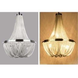 Lampadario a nappe di design argento oro
