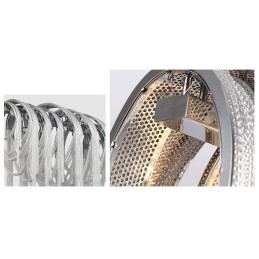 Lampadario a sospensione a nappe argento oro in metallo