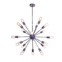 Lampadario moderno globo in metallo cromato argento 88 cm regolabile