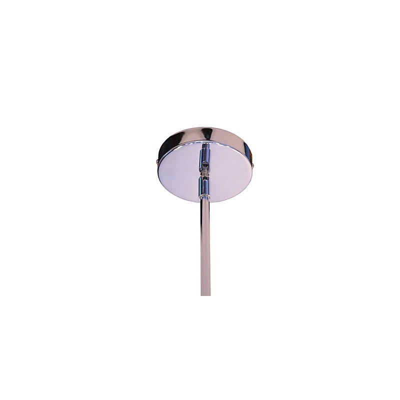 Lampadario moderno globo in metallo cromato argento 88 cm regolabile