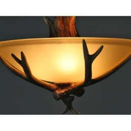 Lampada a sospensione rustica vintage con paralume in vetro, E27, Ø 42 cm, H 45 cm