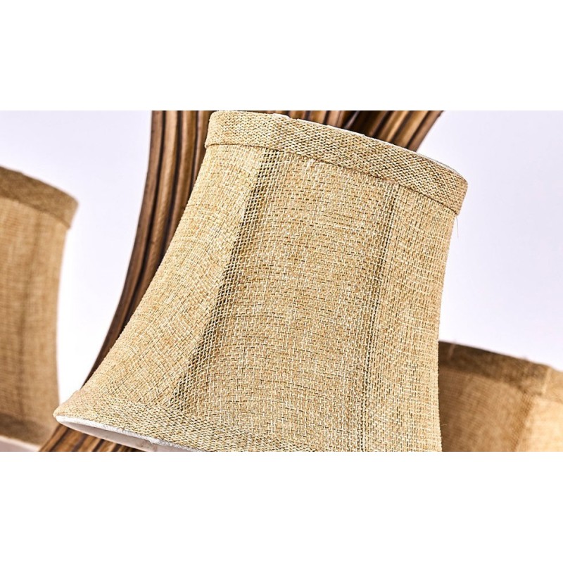 Lampadario rustico retrò con paralumi a 3 luci E14, diametro 40 cm