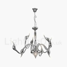 Lampadario moderno contemporaneo in metallo elettroplaccato 9 luci G4