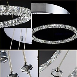 Lampadario a sospensione in cristallo K9 moderno D40 cm singolo