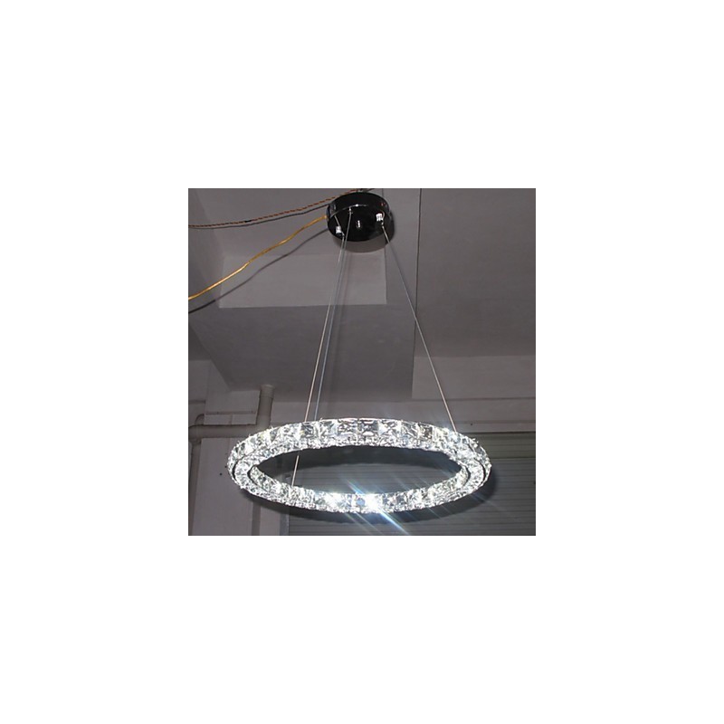 Lampadario a sospensione in cristallo K9 moderno D40 cm singolo