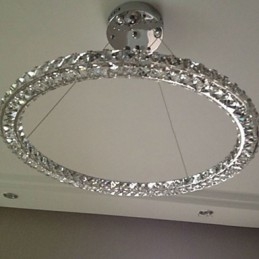 Lampadario a sospensione in cristallo K9 moderno D40 cm singolo