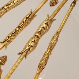Lampadario francese di lusso in rame e cristallo E14