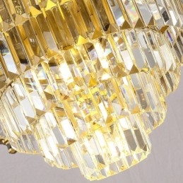 Lampadario di cristallo in rame lusso 12+8+4 E14 120 cm