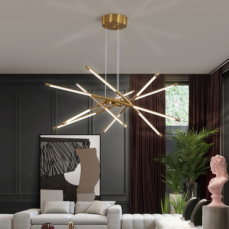 Lampadario nordico LED 6/8/10/12 luci, cavo regolabile 100 cm