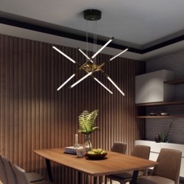 Lampadario nordico LED 6/8/10/12 luci, cavo regolabile 100 cm