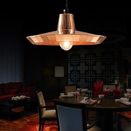 Lampadario a sospensione mini rustico classico in metallo finitura ottone 1 luce E26/E27