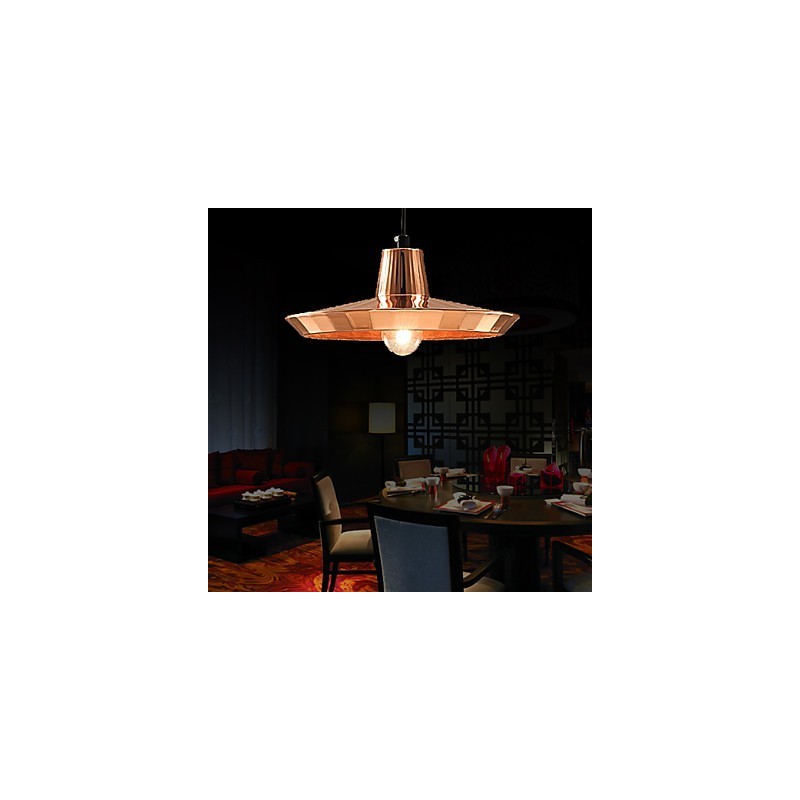 Lampadario a sospensione mini rustico classico in metallo finitura ottone 1 luce E26/E27