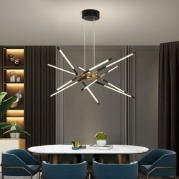 Lampadario nordico LED 6/8/10/12 luci, cavo regolabile 100 cm