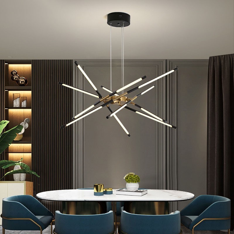 Lampadario nordico LED 6/8/10/12 luci, cavo regolabile 100 cm