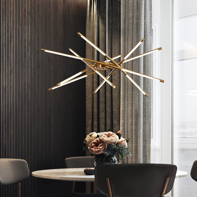 Lampadario nordico LED 6/8/10/12 luci, cavo regolabile 100 cm