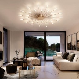 Lampada da soffitto LED moderna a filo 42 luci 128 cm