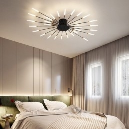 Lampada da soffitto LED moderna a filo 42 luci 128 cm